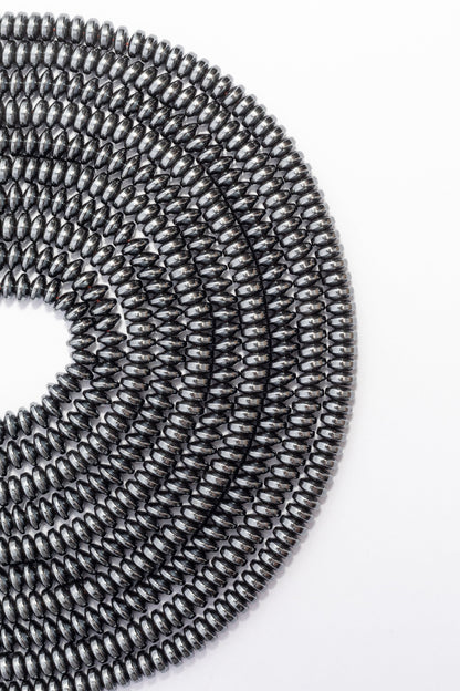 Hilo de Hematite Rondell