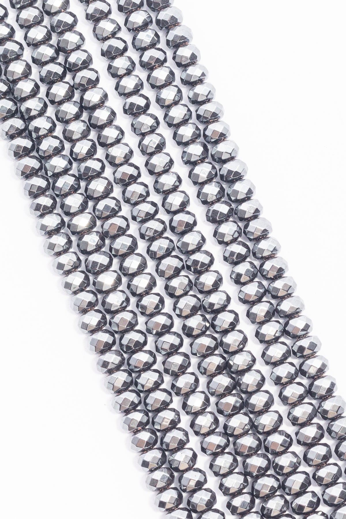 Hilo de Hematite Rondel Facetado
