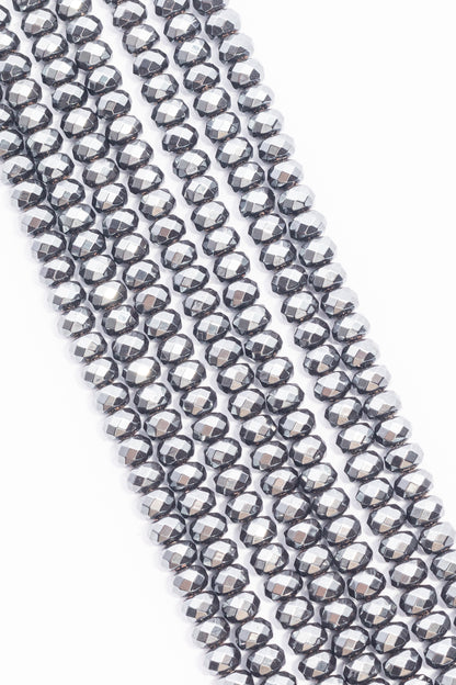 Hilo de Hematite Rondel Facetado