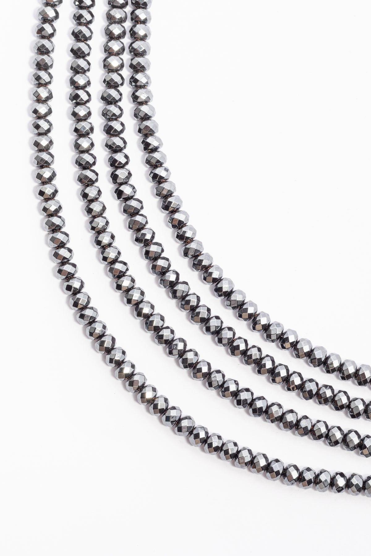Hilo de Hematite Rondel Facetado