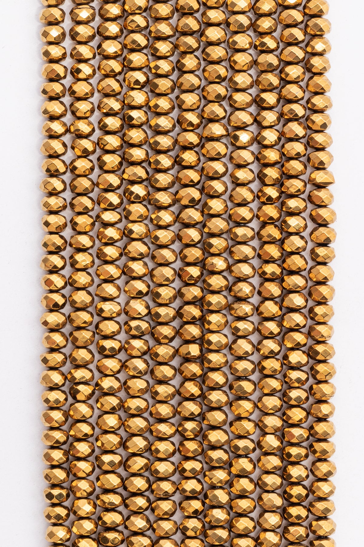 Hilo de Hematite Rondel Facetado