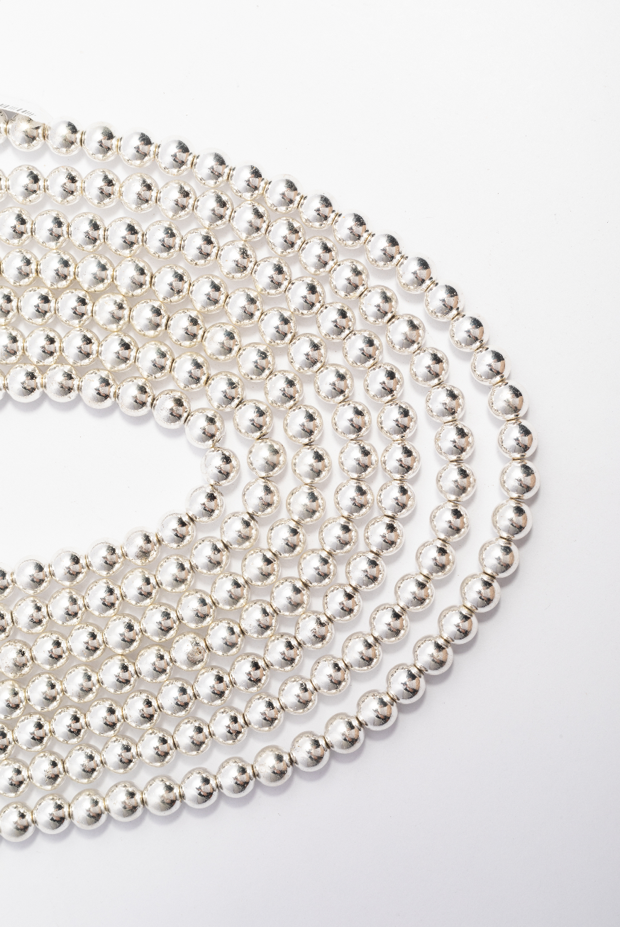 Hilo de Hematite Bola Facetada