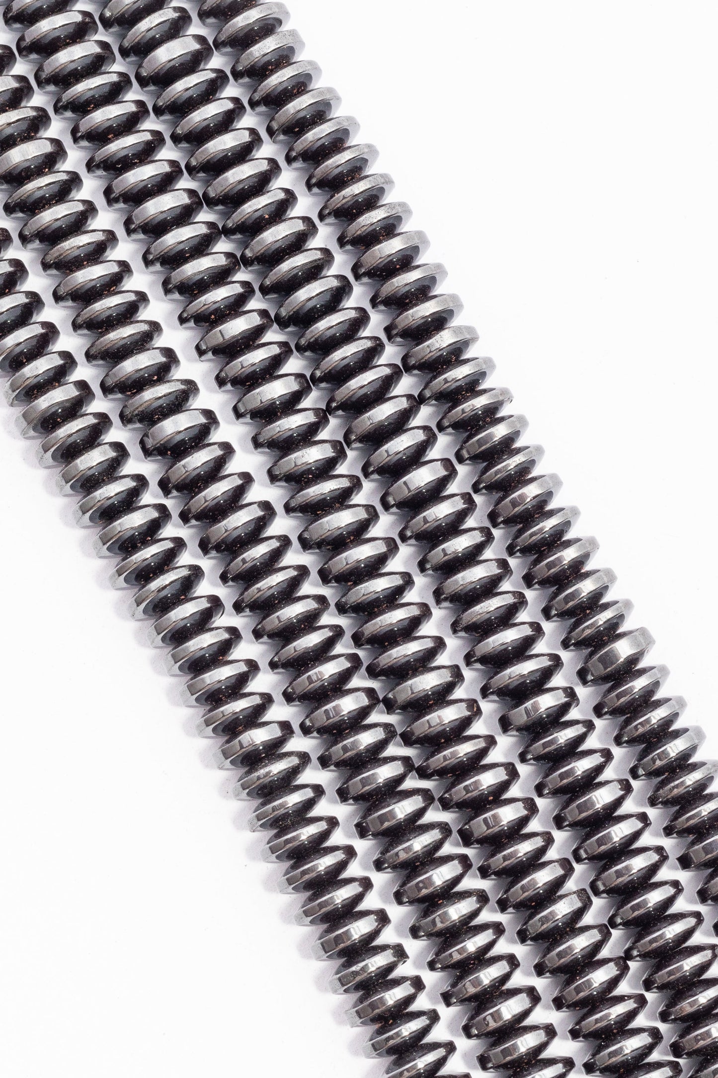 Hilo de Hematite Rondell