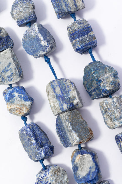 Hilo de Lapislazuli en Bruto Irregular