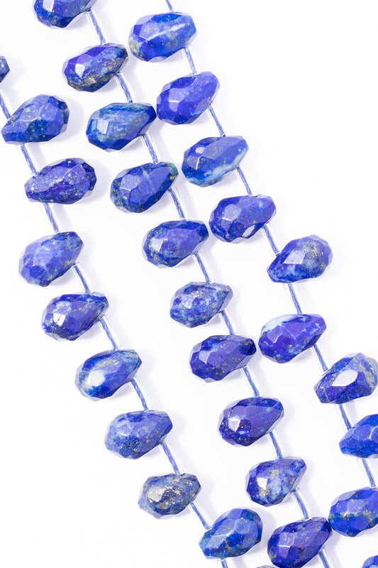 Hilo de Lapislazuli Gota Facetado