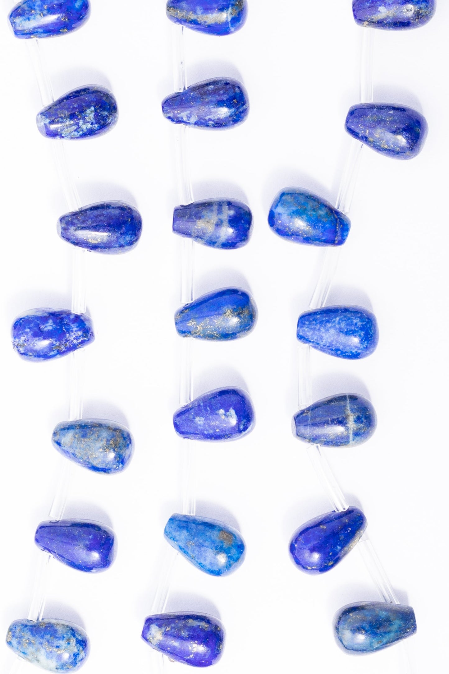 Hilo de Lapislazuli Gota Facetado
