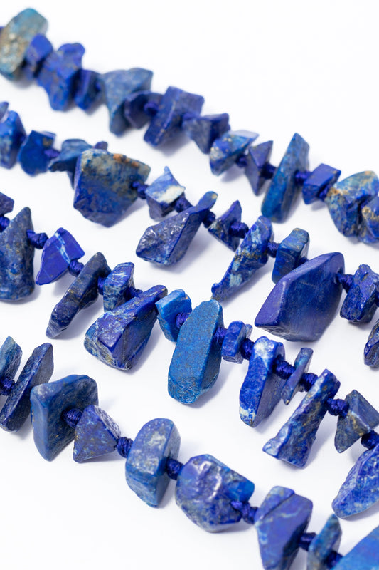 Hilo de Lapislazuli en Bruto Irregular