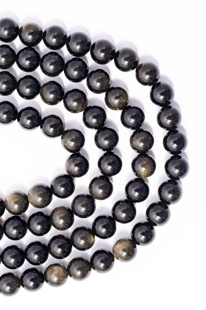 Hilo de Obsidiana Bola Dorada