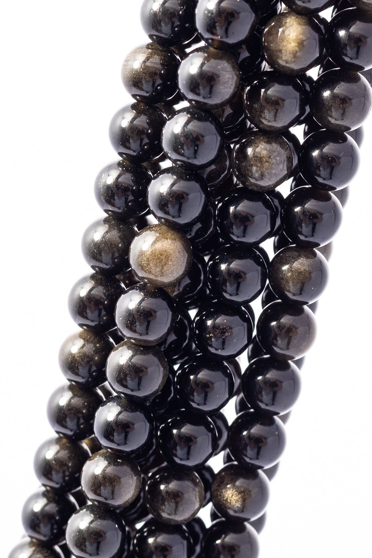 Hilo de Obsidiana Bola Dorada