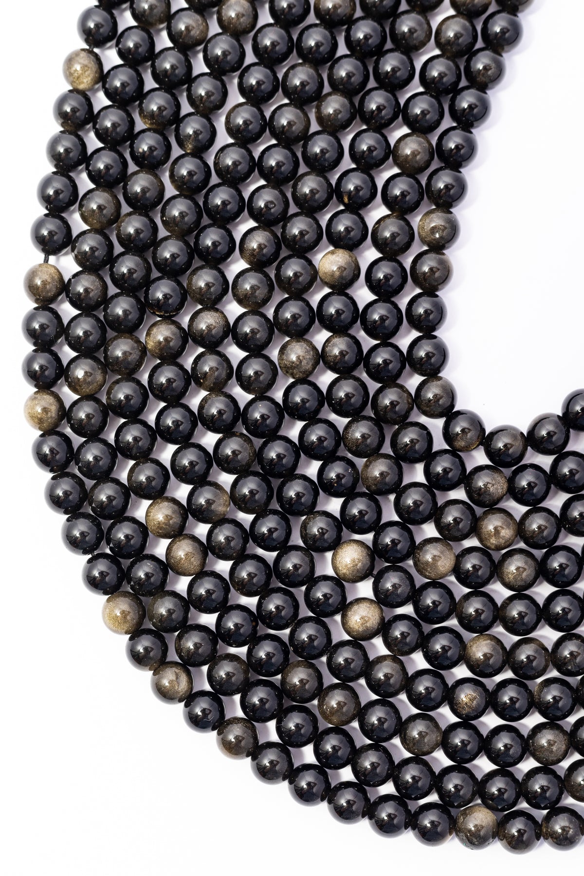 Hilo de Obsidiana Bola Dorada