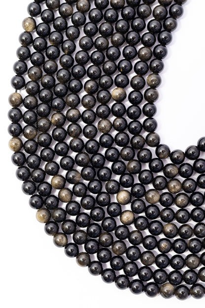 Hilo de Obsidiana Bola Dorada