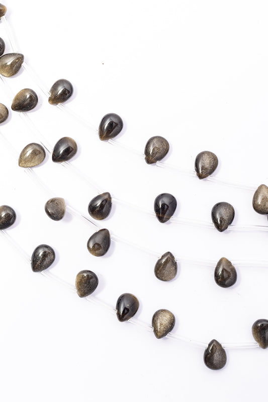 Hilo de Obsidiana Dorada Gota
