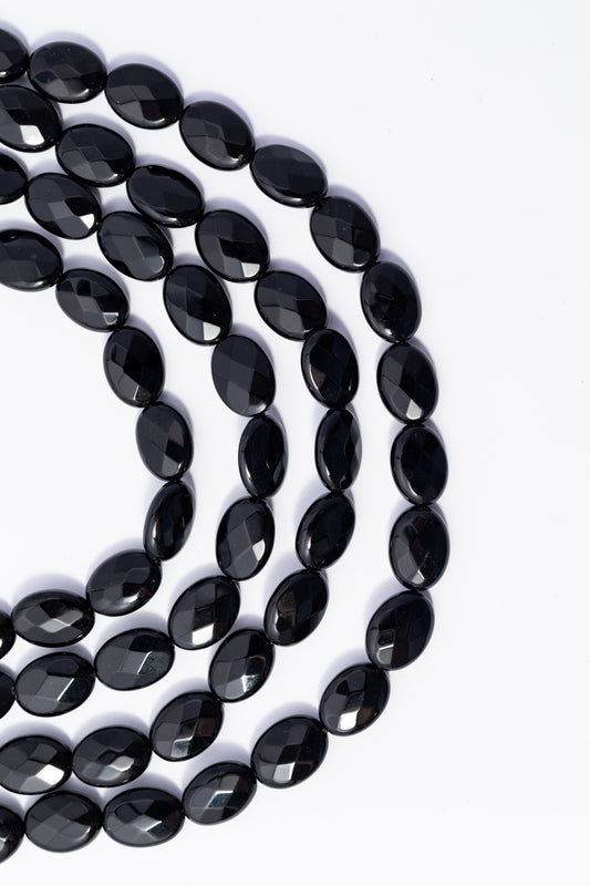 Hilo de Onix Oval Facetado