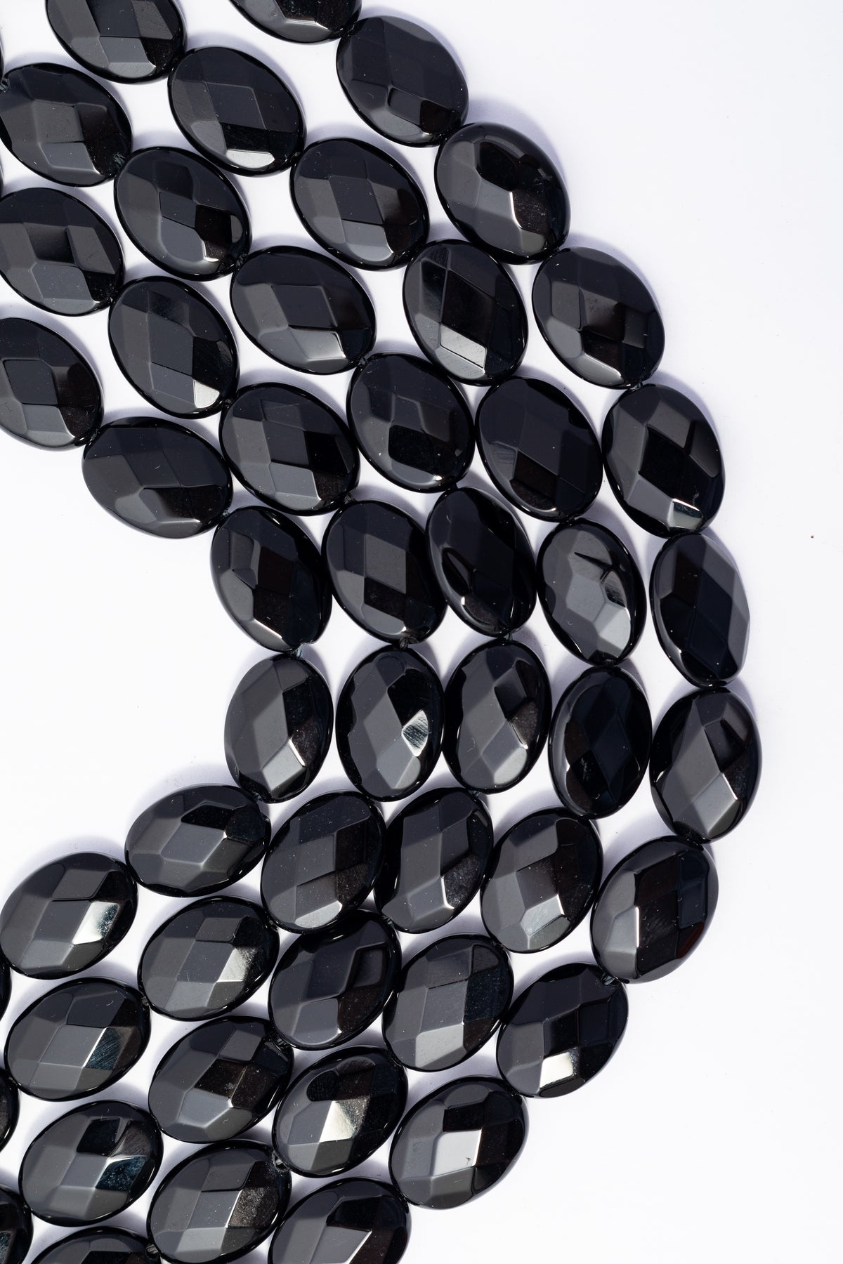 Hilo de Onix Oval Facetado