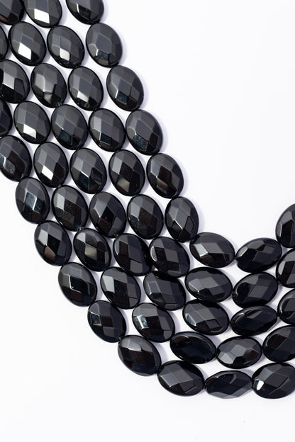 Hilo de Onix Oval Facetado