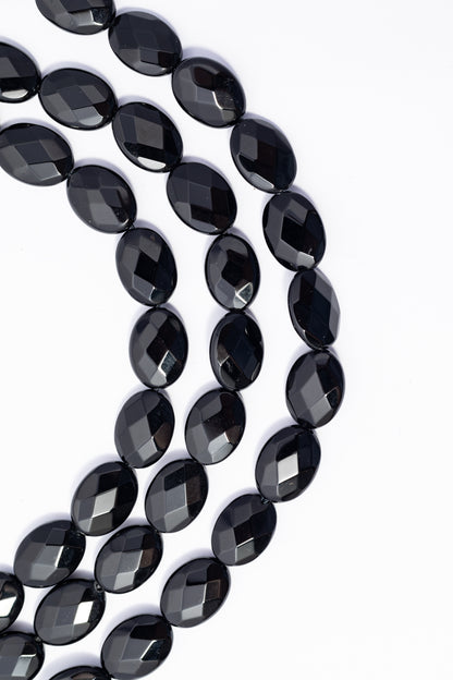 Hilo de Onix Oval Facetado