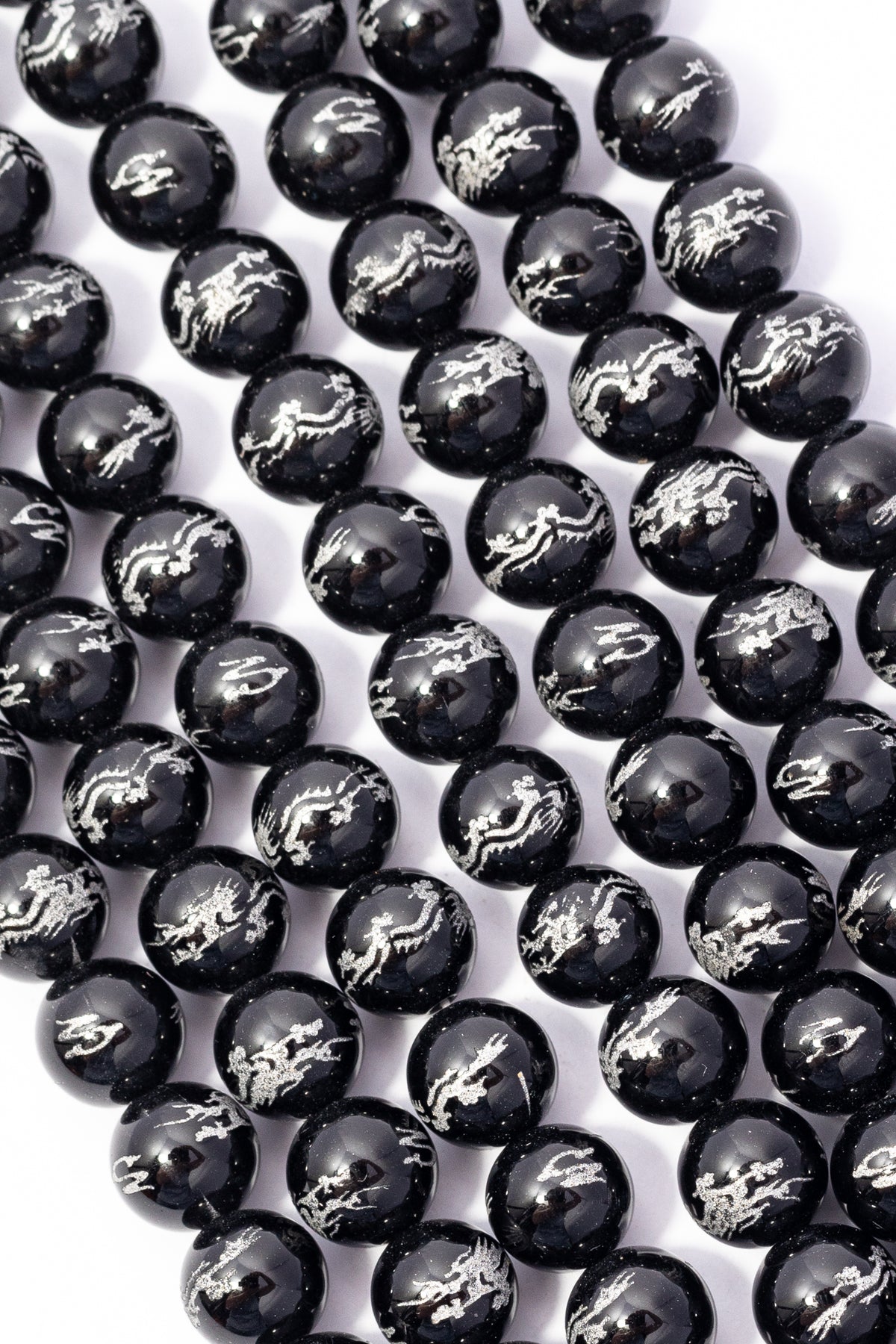 Hilo de Onix Bola Grabada