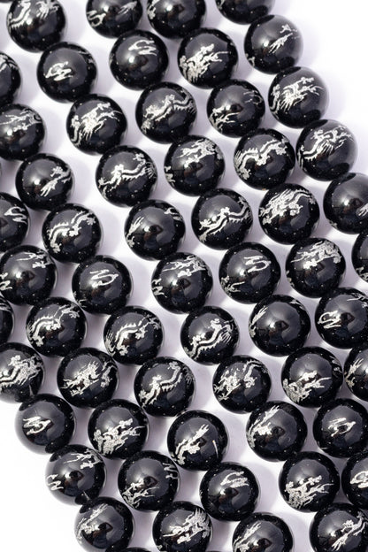 Hilo de Onix Bola Grabada