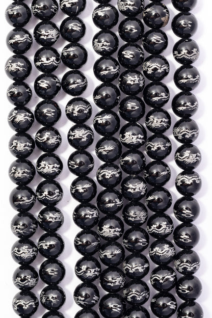 Hilo de Onix Bola Grabada