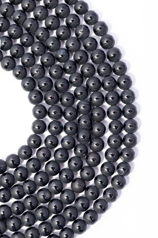 Hilo De Onix Bola Matte Con Lineas