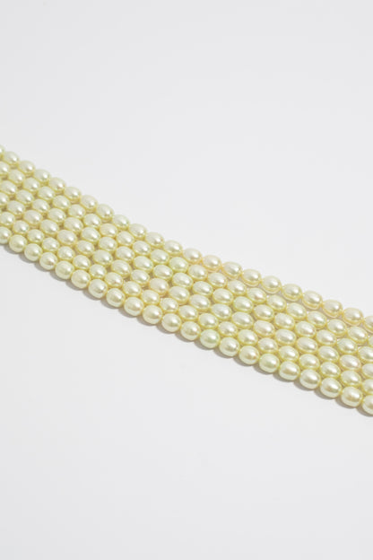 Hilo de Perla Oval Verde