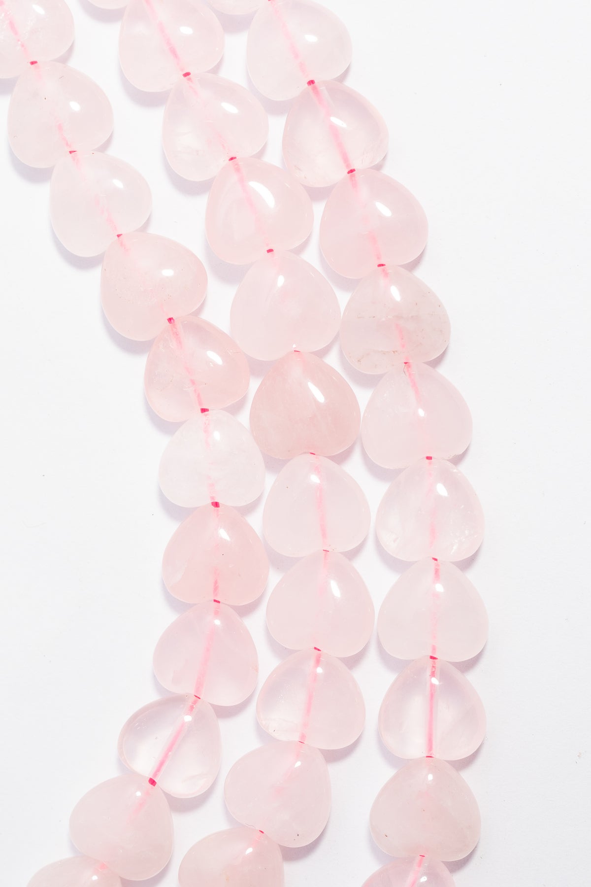Hilo de Cuarzo Rosa Corazón