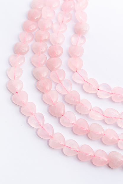 Hilo de Cuarzo Rosa Corazón