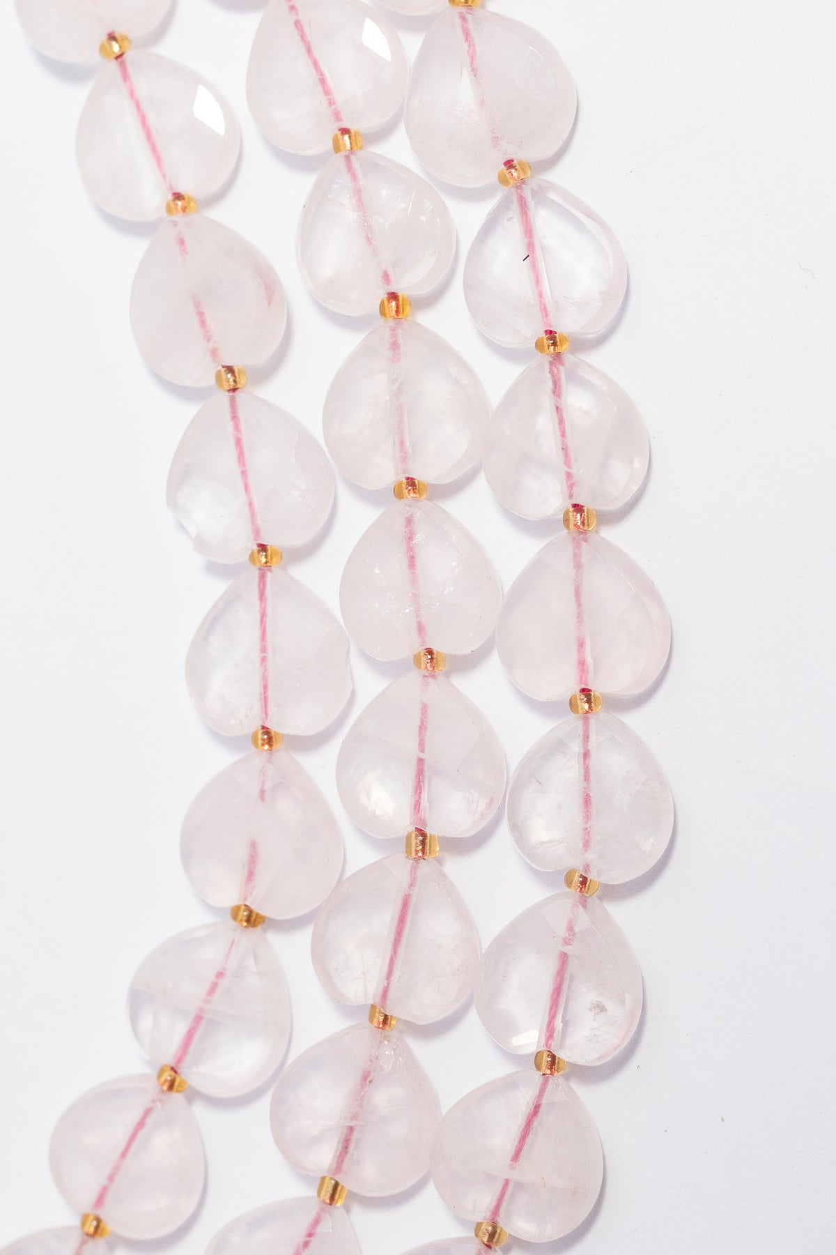 Hilo de Cuarzo Rosa Corazón