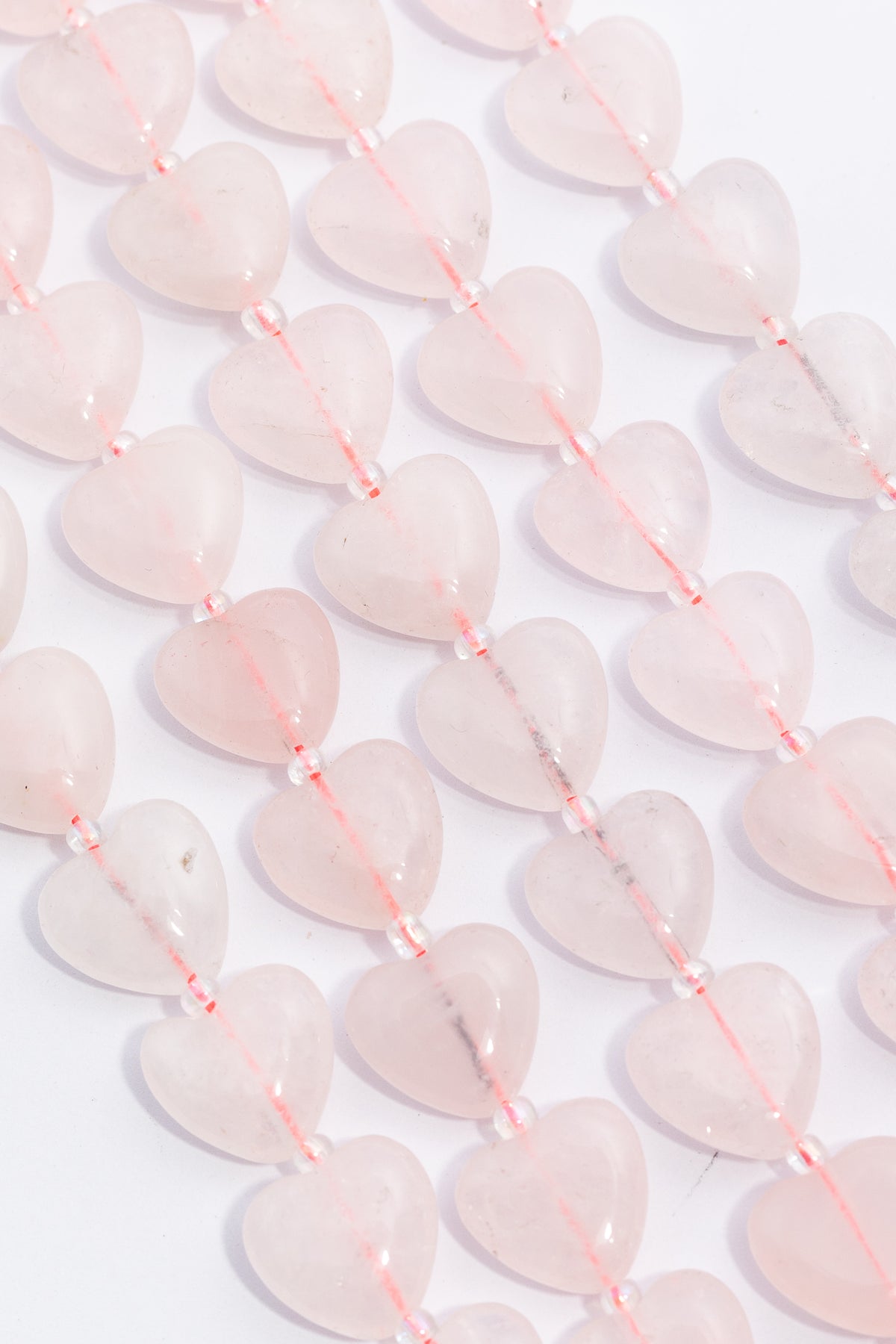 Hilo de Cuarzo Rosa Corazón