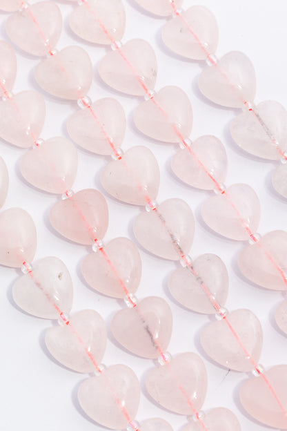 Hilo de Cuarzo Rosa Corazón
