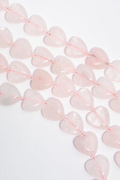 Hilo de Cuarzo Rosa Corazón