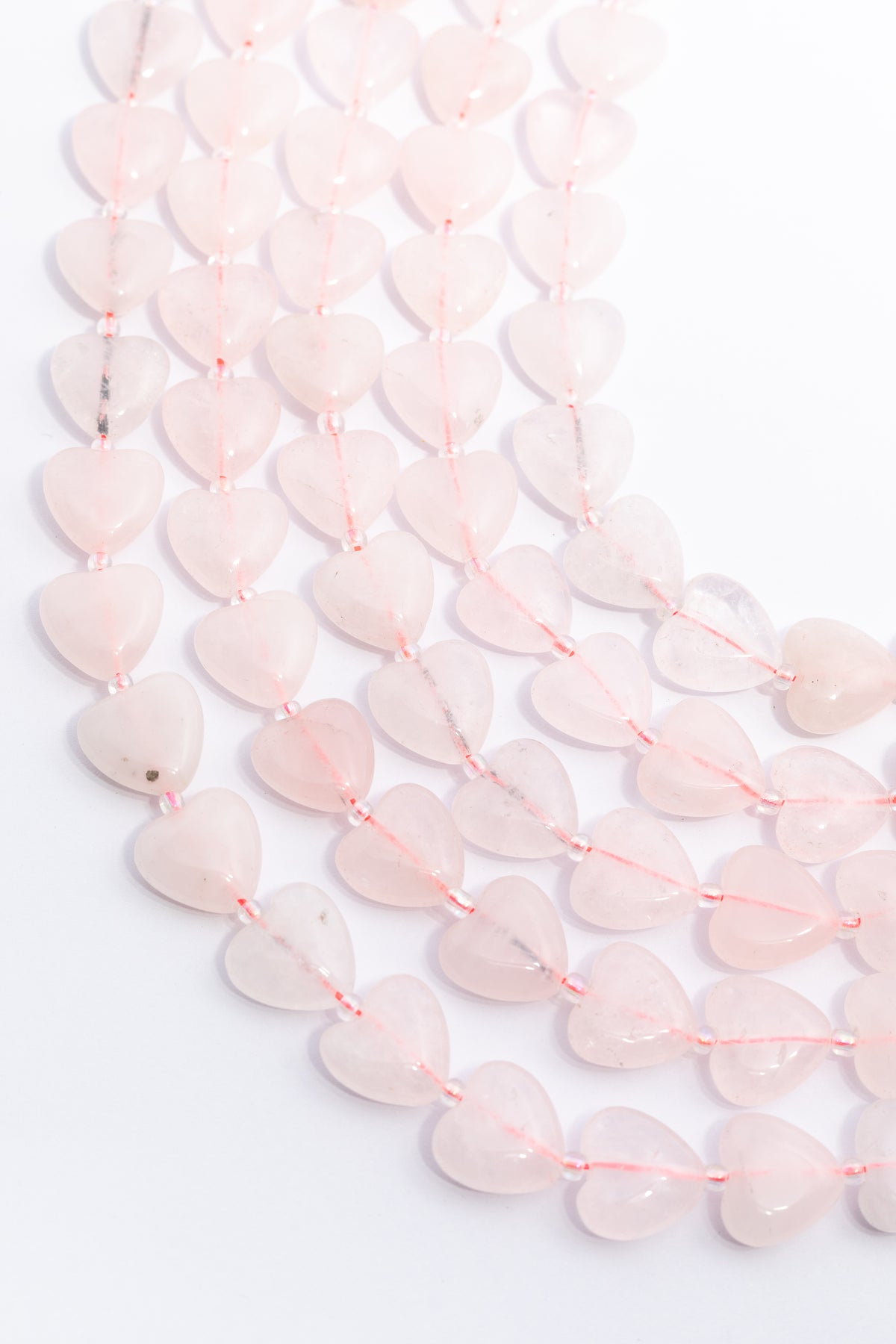 Hilo de Cuarzo Rosa Corazón