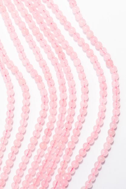 Hilo de Cuarzo Rosa "A" Bola