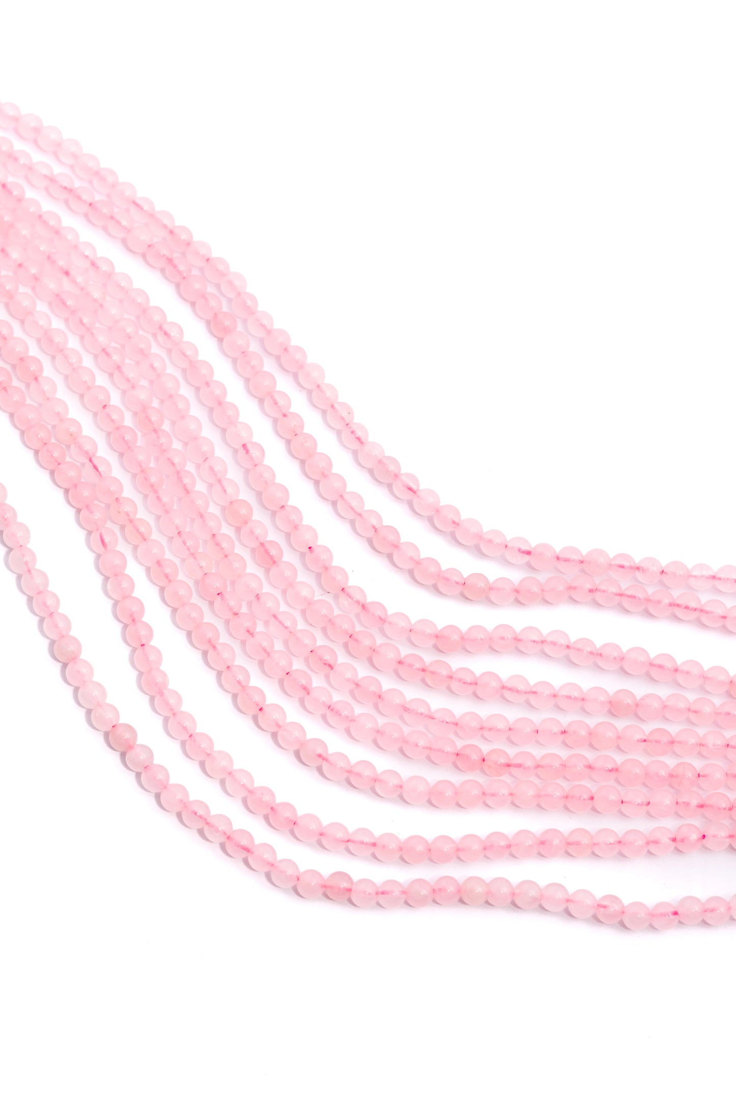 Hilo de Cuarzo Rosa "A" Bola