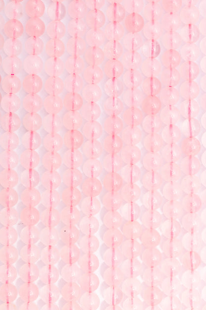 Hilo de Cuarzo Rosa Bola