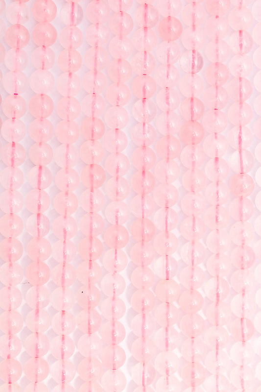 Hilo de Cuarzo Rosa Bola