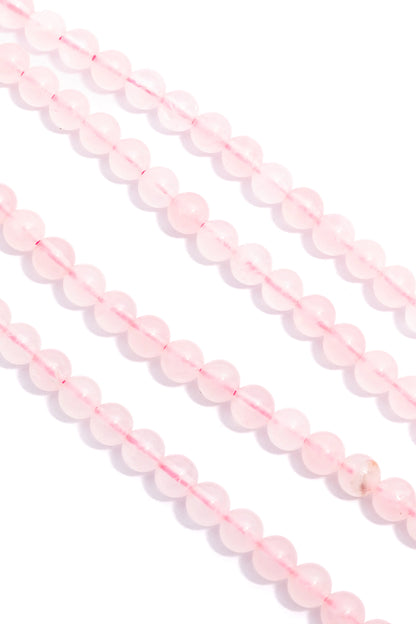 Hilo de Cuarzo Rosa Bola