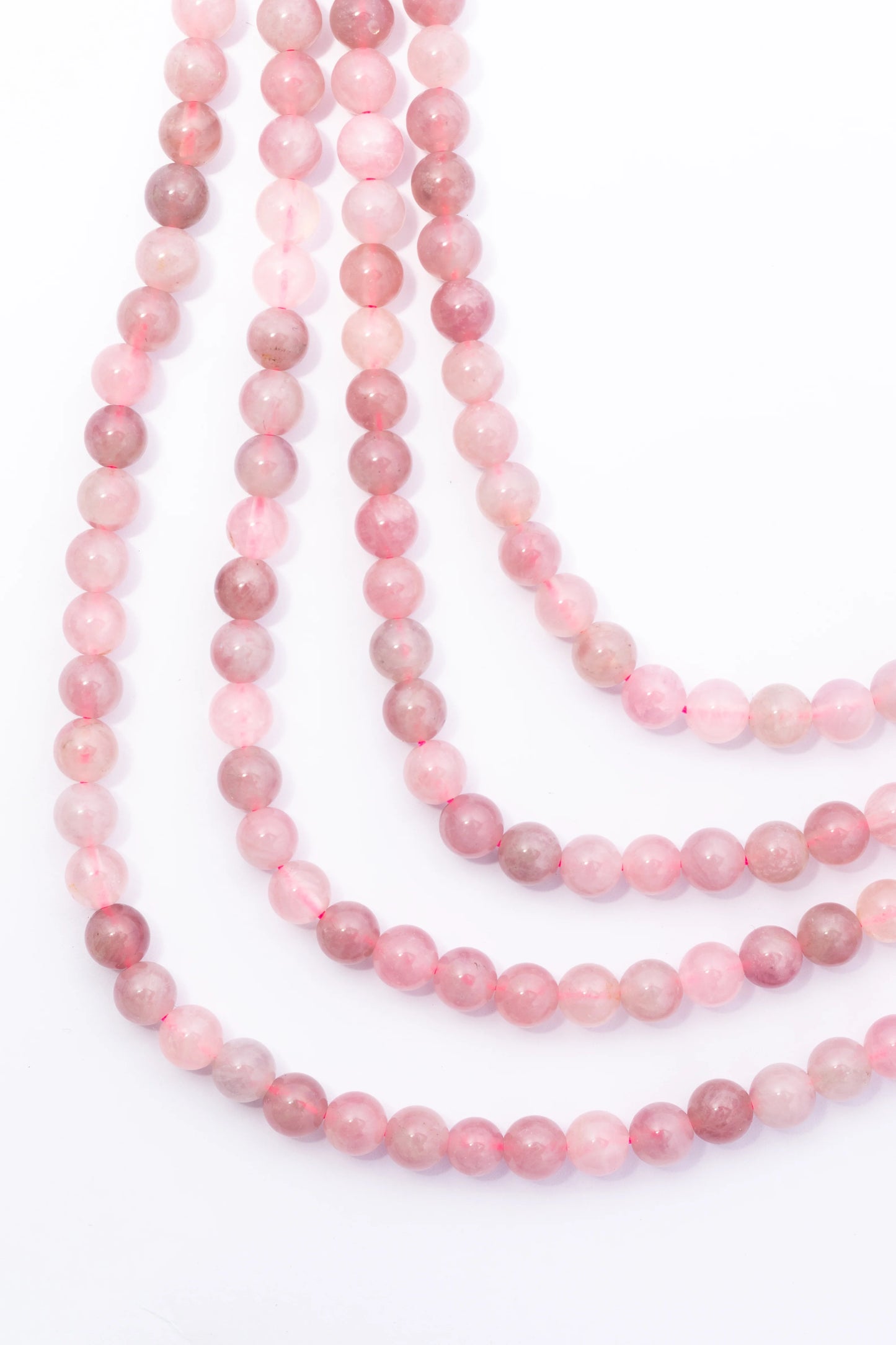 Hilo de Cuarzo Rosa Bola
