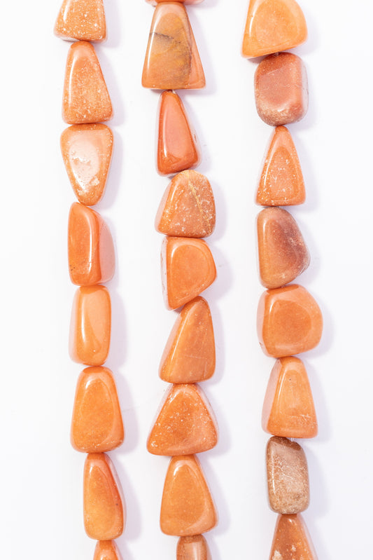 Hilo de Venturina Verde y Naranja Nugget