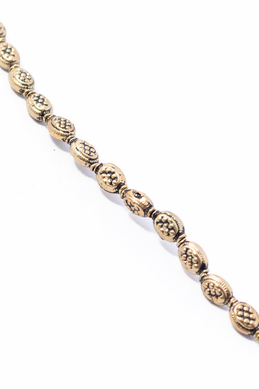 Hilo de Pewter Dorado Oval