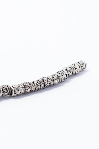 Tira de Pewter Cilindrico con Flores