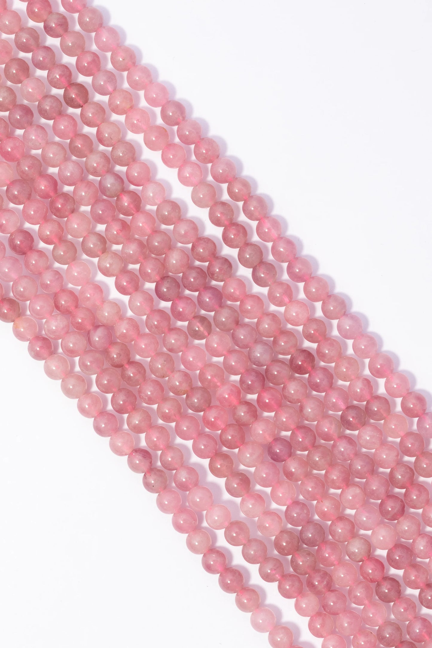 Hilo de Cuarzo Rosa de Madagascar Bola