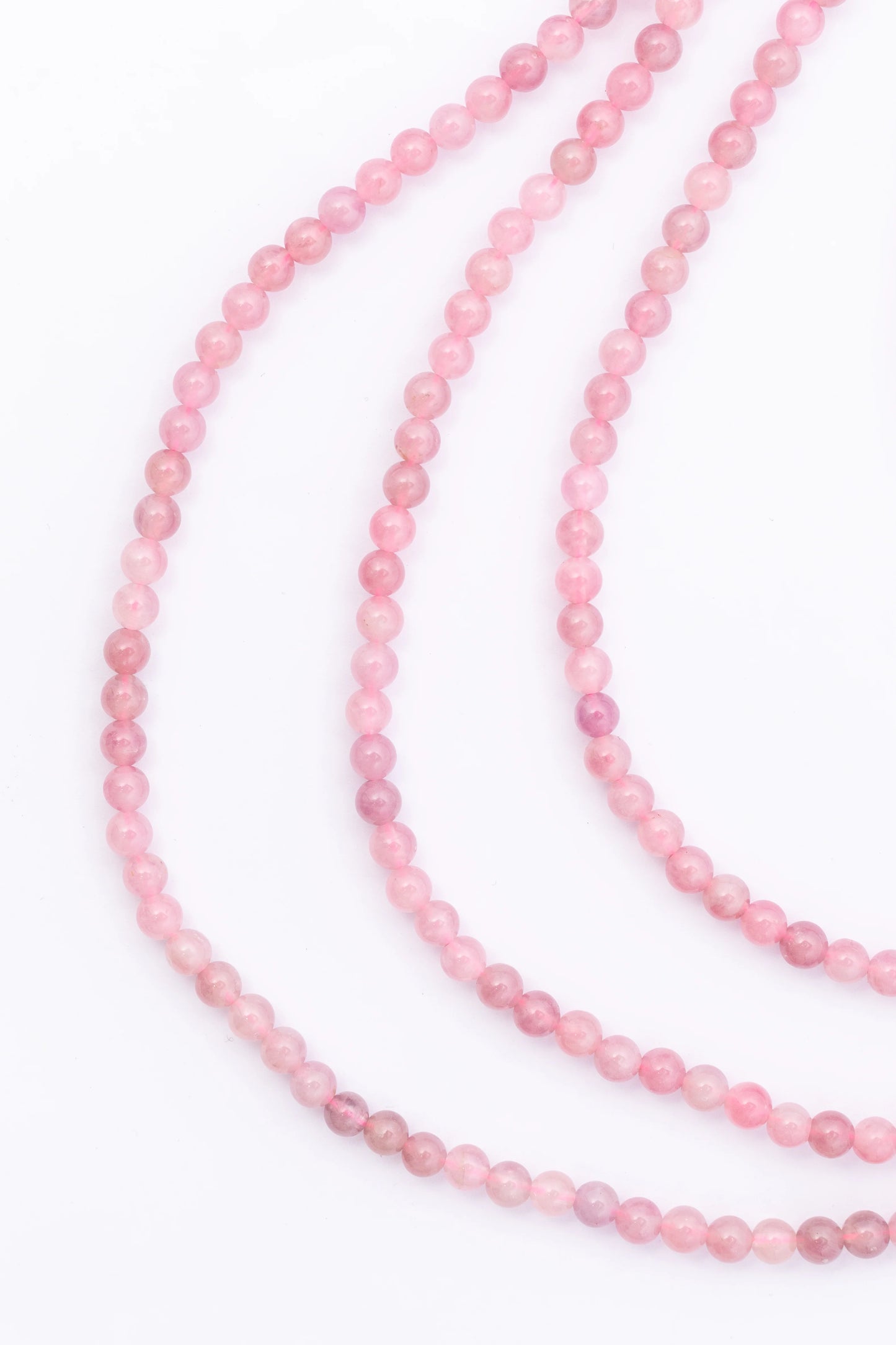 Hilo de Cuarzo Rosa de Madagascar Bola