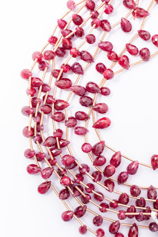 Hilo de Rubi Gota Facetada