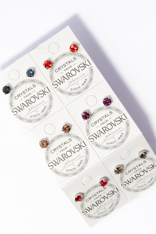Broquel de Plata Con Swarovski por Paquete