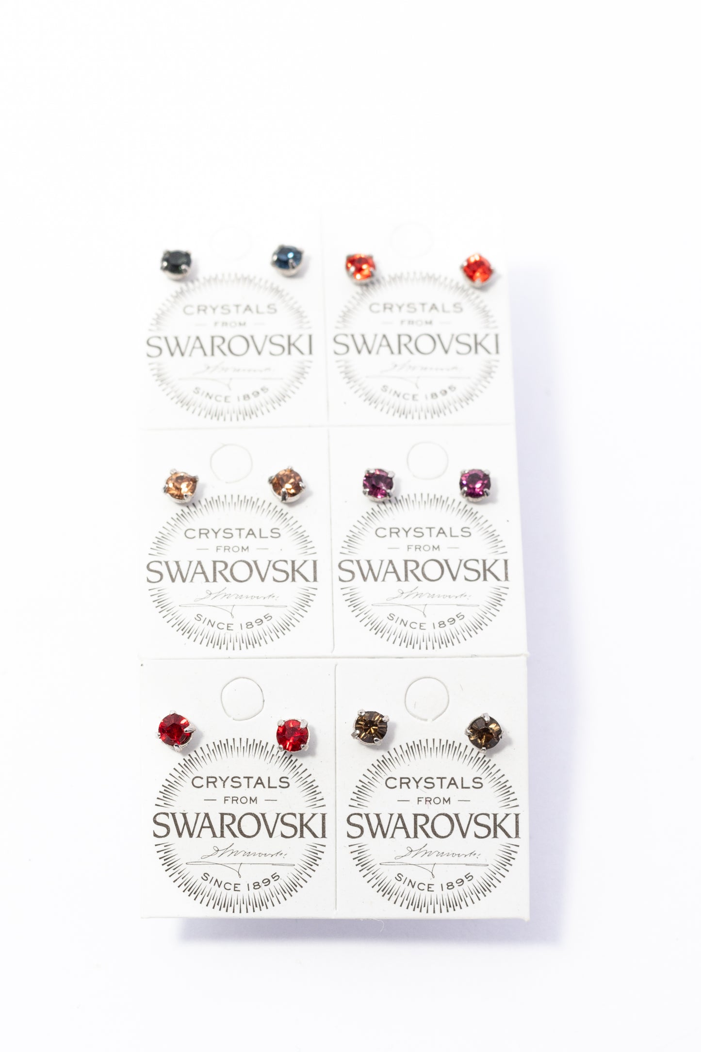 Broquel de Plata Con Swarovski por Paquete