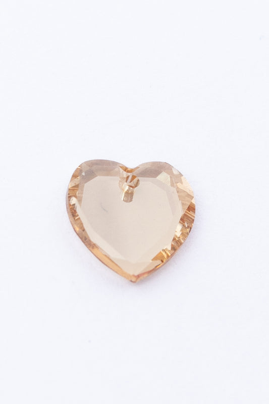Dije de Swarovski Corazón Plano con Cortes