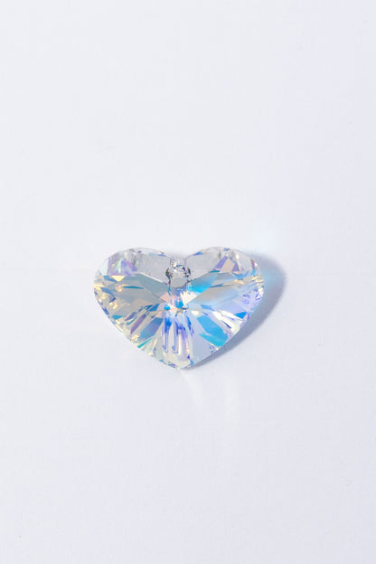 Dije de Swarovski Corazón Chato Facetado